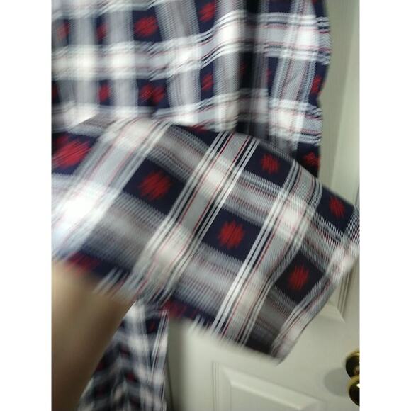 Pajamagram Woman 1X Pants Blue Plaid Red Snowflake Pullon Drawstring Waist... - Picture 3 of 10